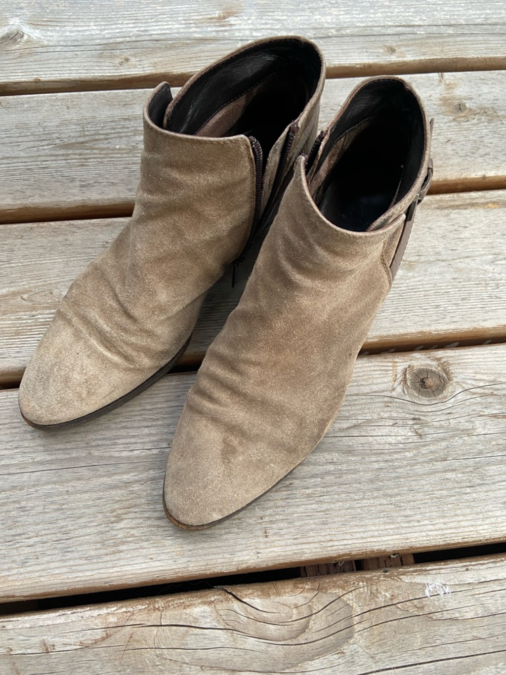 Aquatalia Women’s Suede Ankle Boots - Taupe